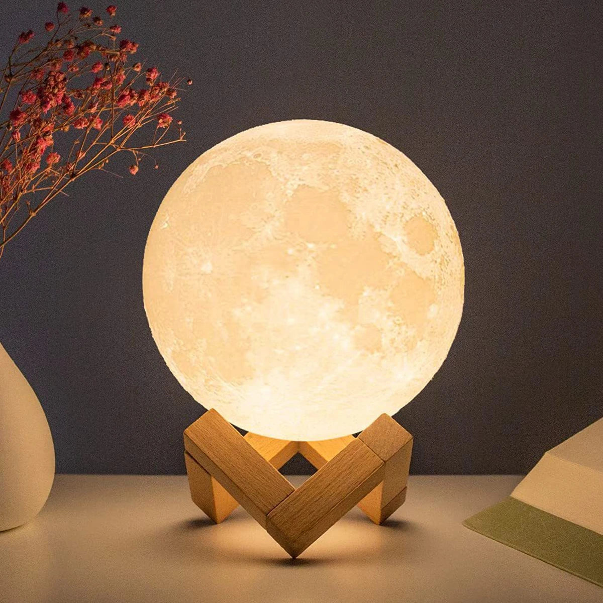 8cm LED Moon Night Lamp