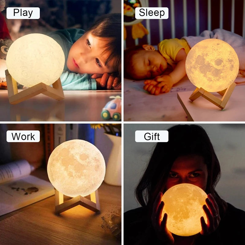 8cm LED Moon Night Lamp